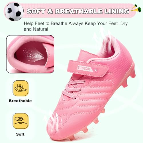 Kids Soccer Cleats Boys Girls Athletic Outdoor Firm Ground Youth Football Shoes(Little Kid/Big Kid)3