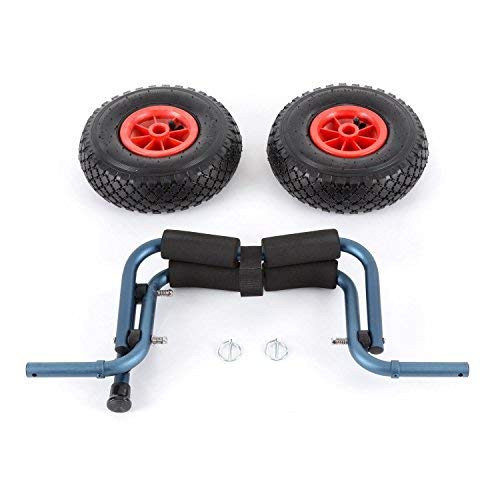 Durable AMAXX Sea Mule Cart Kayak; Canoe Cart; Boot Cart Trolley • • Detachable Rubber Foam Air Tyre Folding Support Anodised Aluminium 60kg max. • • Foldable Blue or Silver, blue