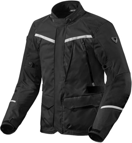 Veste moto textile REV'IT! Voltiac 3 H2O XL noir idéale pour le commuting