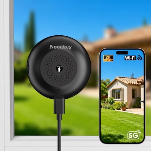 No Drill Window Camera for Home Security - 5GHz/2.4GHz WiFi Anti-...