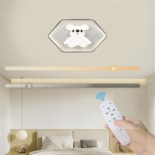 Plafonnier dimmable hexagonal créatif pour illuminer la chambre des enfants