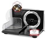 Emerio Allesschneider "Made in EU", Edelstahl Messereinheit in Deutschland produziert, einstellbar 0-17mm, BPA frei, platzsparend klappbar, mit Sicherheitsschalter, Eco 100 Watt, MS-125000.1, Schwarz