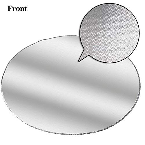 Zxmt Fireproof Mat 36 Inch, Fire Pit Mat For Deck, Heat Resistant Firepit Mat Round, Fiberglass Aluminum Foil Fire Pit Pad For Outdoor Wood Burning, Charcoal Grill, Chiminea, Patio, Grass, Lawn #TOP6