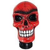 Abfer Skull Shift Knob Gear Stick Head Replace Red Shifter Lever Knob Fit Most Automatic Manual Truc