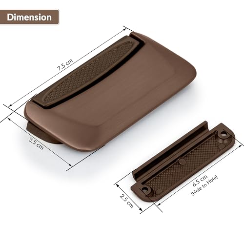 Image of Plantex Drawer Kadi /3 Inch Chest Handle for Drawer /Rectangular Cabinet Kadi /Pull-Push Kadi for Home /Office Drawer - Pack of 6 (DTK-295, Rose Gold)