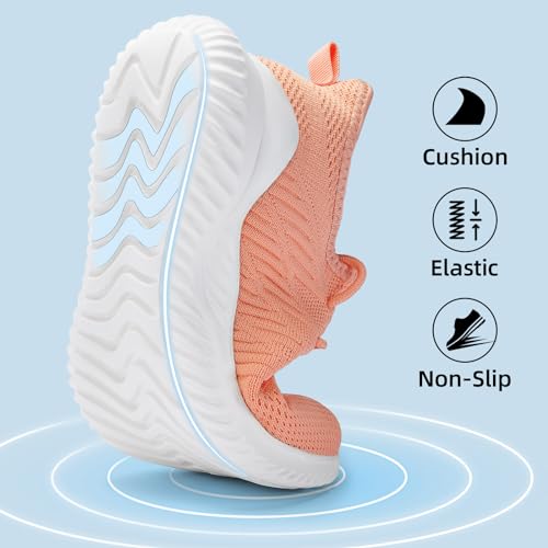Image of PPQ Womens Slip On Walking Shoes,Memory Foam Lightweight Comfort Casual Workout Shoes,Yoga Or Tennis Or Running Sneakers