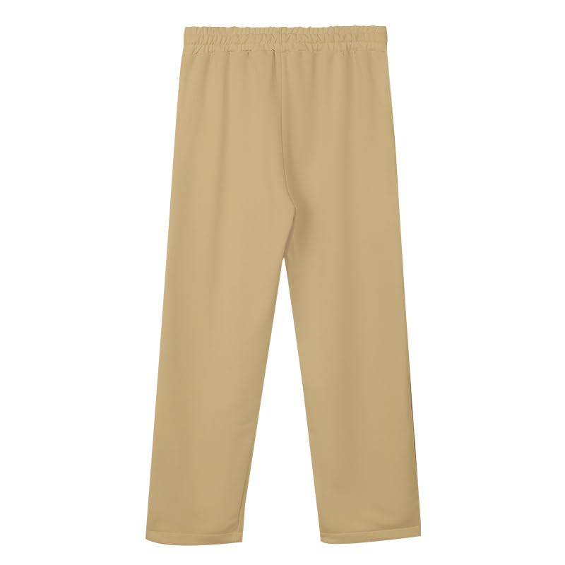 Men Spring/Autumn Hip Hop Sports Pants Button Down Elastic Waist Drawstring Jogging Pants with Pocket4