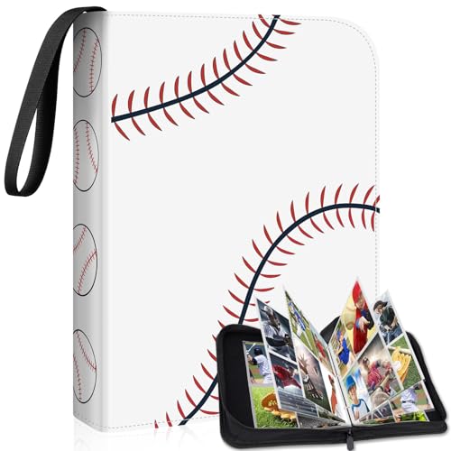 Mlikero Baseball Card Binder with Sleeves, 440 Pockets Baseball Card Holder, Trading Card Binder for Baseball Cards, Football Cards, Sport Cards