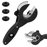 Rzspher Ratsche Rohrabschneider Edelstahl Set, Kupferrohr Schneider mit 3 Stück Ersatz Schneidrad, zum Schneiden von 8–29 mm für Edelstahl Kupferrohr Kunststoff Aluminium