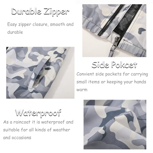 Image of SNOW DREAMS Boys Waterproof Rain Jacket Windbreaker Lightweight Coat Kids Raincoat Outerwear