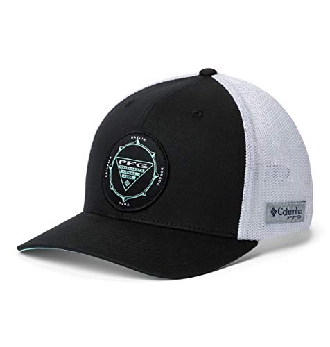 Columbia Unisex PFG Mesh Seasonal Ball Cap, Black, Gulf Stream, Large/X-Large