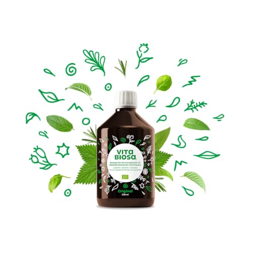 Vita Biosa Original 500 ml in Bio Qualität - Fermentgetränk mit Milchsäurebakterien aus 19 Kräutern - Mikroorganismen für ein gutes Bauchgefühl - Zutaten aus kontrolliert biologischem Anbau (kbA)