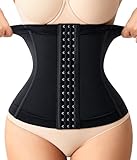 Nebility Waist Trainer for Women Faja Postpartum Corset Shapewear Tummy Control Waist Cincher Body Shaper(Black,Medium)