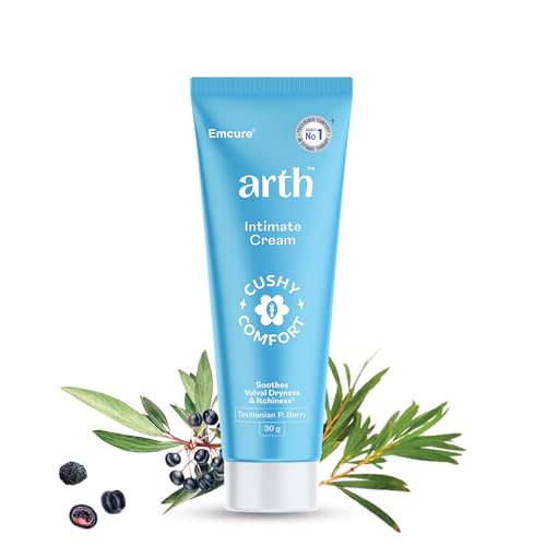 Image of Arth Intimate Cream for Women to Balance Intimate pH (3.5-4.5) | Reduces Dryness, Itching, Irritation & Soothes Intimate Area | With Tasmanian Berry & Australian Tea Tree | Daily Intimate Hygiene | 30g