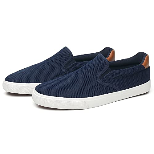 Faranzi Men's Shoes | Men's Loafers | Men's Slip-on Sneaker with Perforated Fabric | Comfortable & Light-Weight Boat Shoes for Men - Thumbnail 2