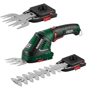 HKM Akku Technik Parkside Akku-Gras- und Strauchschere »PGSA 4«, mit drehbarem Softgriff, Batteriebetrieben, USB Ladegerät