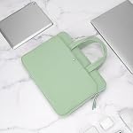 14 porte-monnaie de protection pour ordinateur portable d'inch 14 1 cm MacBook Pro M1 M2 M3 M4 M5 Ordinateur portable Notebook, Slim Lightweight ordinateur sac de transport housse avec poignée, vert