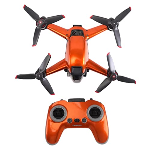 Adhesivos para drones envolventes con calcomanías naranjas duraderas y de fácil colocación