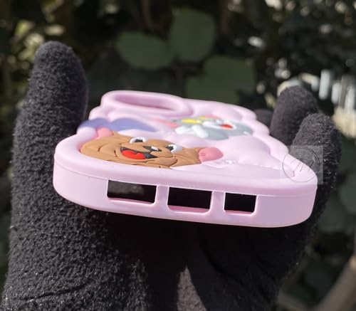 Image of MIDOS Back Cover Compatible with iPhone 14 Pro Soft Silicone 3D Cute Cartoon Full Protective Case for iPhone 14 Pro (Baby Pink)