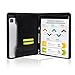 Vegan Leather Portfolio for Men and Women, Business with Space for A4 Writing Pad, Pen Holder, Card Slots, and Device Pocket,Professional Notebook Carrier for Interview and Office Conference Notepad