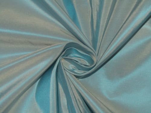 Soie TAF201 taffetas bleu et ivoire pour robe de mariée et rideaux luxe