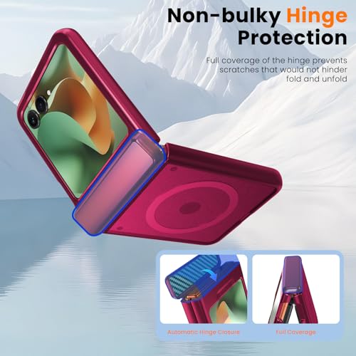 Image of WRJ for Motorola Razr 2026 /2025 /2024 Case Built-in Screen Protector,Hot Pink