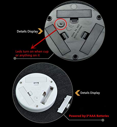 Aibote Led-onderzetter voor drankjes, lichtgevende wijnchampagne, cocktailglas, bekerhouder voor partyclubs, bars… - Afbeelding 5