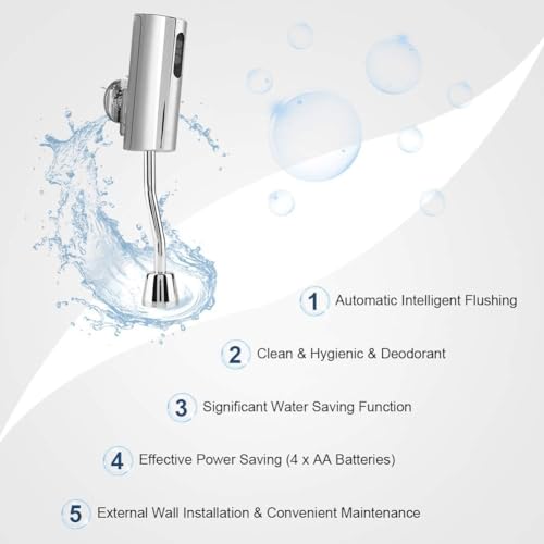 Válvula de descarga automática urinario sensor inteligente sin contacto empotrado pared 7