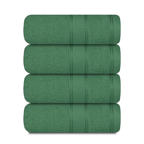 S For Bathroom - Soft, Highly Absorbent & Quick Dry Kitchen Towels - Gym Towel Set - Travel Towel Set - 24" X 16" - Pack Of 4 - (green)