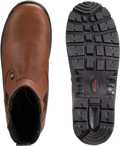 SUREWAY Mens Slip On Soft/Steel Toe Work Boots for Men,Chelsea Work Boots/Shoes,Upgraded Slip/Water Resistant3