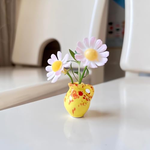 8PCS Mini Imán Florero Cerámico para Refrigerador miniatura 4