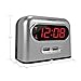 Sharp Digital Alarm Clock with 2 Ultra Fast Charging USB Quick Charge Ports - Twice as Fast as Conventional USB Chargers - Battery Back-up - Easy to Use