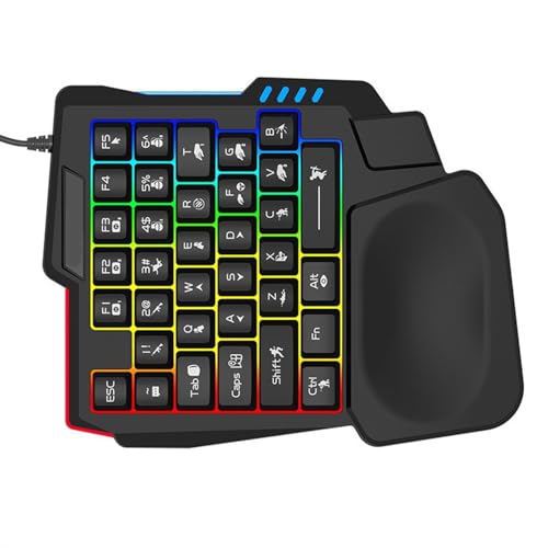 DABAIXIONG Uso Sola Mano Teclado del Juego Sensación Mecánica Mejora Experiencia del Juego Móvil Y Las Respuestas Rápidas A Prueba Deslizamiento