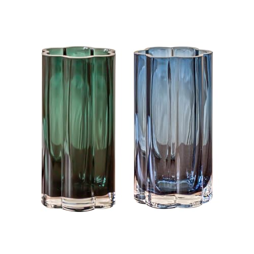 �N���X�^���N���A�K���X�̉ԕr�A�ƒ�p�ԕr�A�{�g���̌��̉Ԃт�̌`�̃f�U�C���A���r���O���[����f�X�N�g�b�v�Z���^�[�̑����p�̑����i�A18cm(Size:9.5*9.5*18CM,Color:��+��)