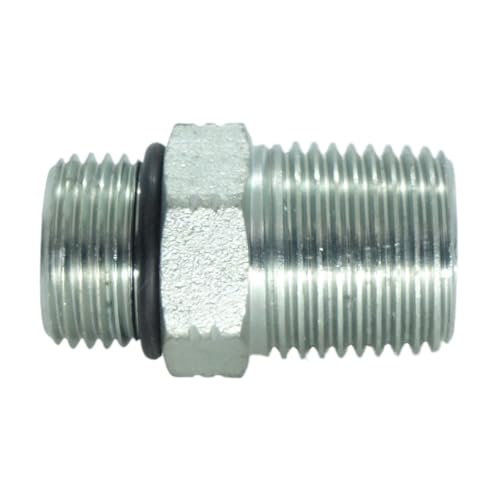 Image of 1 Piece 1 /2 inch Male ORB O-Ring Boss x 1 /2 inch Male Pipe Adapter Steel Hydraulic Fitting