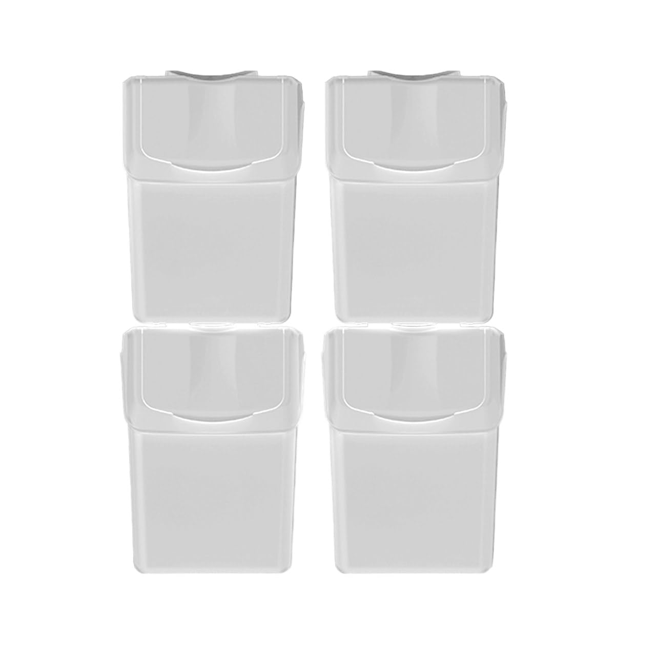 KEDEN SORTIBOX recycler lot de 4 poubelles 80L blanc