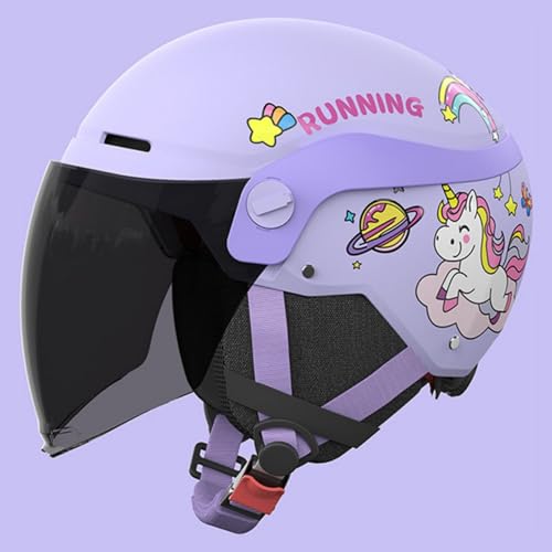 Casco Retro Infantil 3/4 Para Motocicleta, Homologado ECE, Estilo Vintage, Abierto, Para Niños De 2 A 14 Años, Ideal Para Patinetes Eléctricos, Karts, Motos De Cross 7,50-62cm