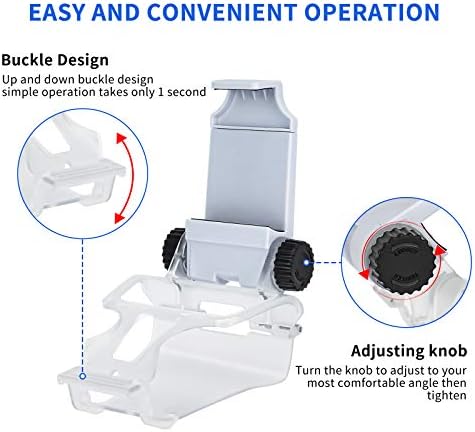 DLseego PS5 Controller Phone Mount, Foldable Mobile Phone Holder Bracket Clamp with Adjustable Clip for PS5 DualSense Wireless Controller - White