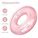 MoKo Swim Rings with Glitter, 70cm Diameter Inflatable Pool Float Swimming Pool Float Tube Round Shaped Swimming Tube Water Fun Beach Pool Toys for Summer Party for Kids, Rose Gold