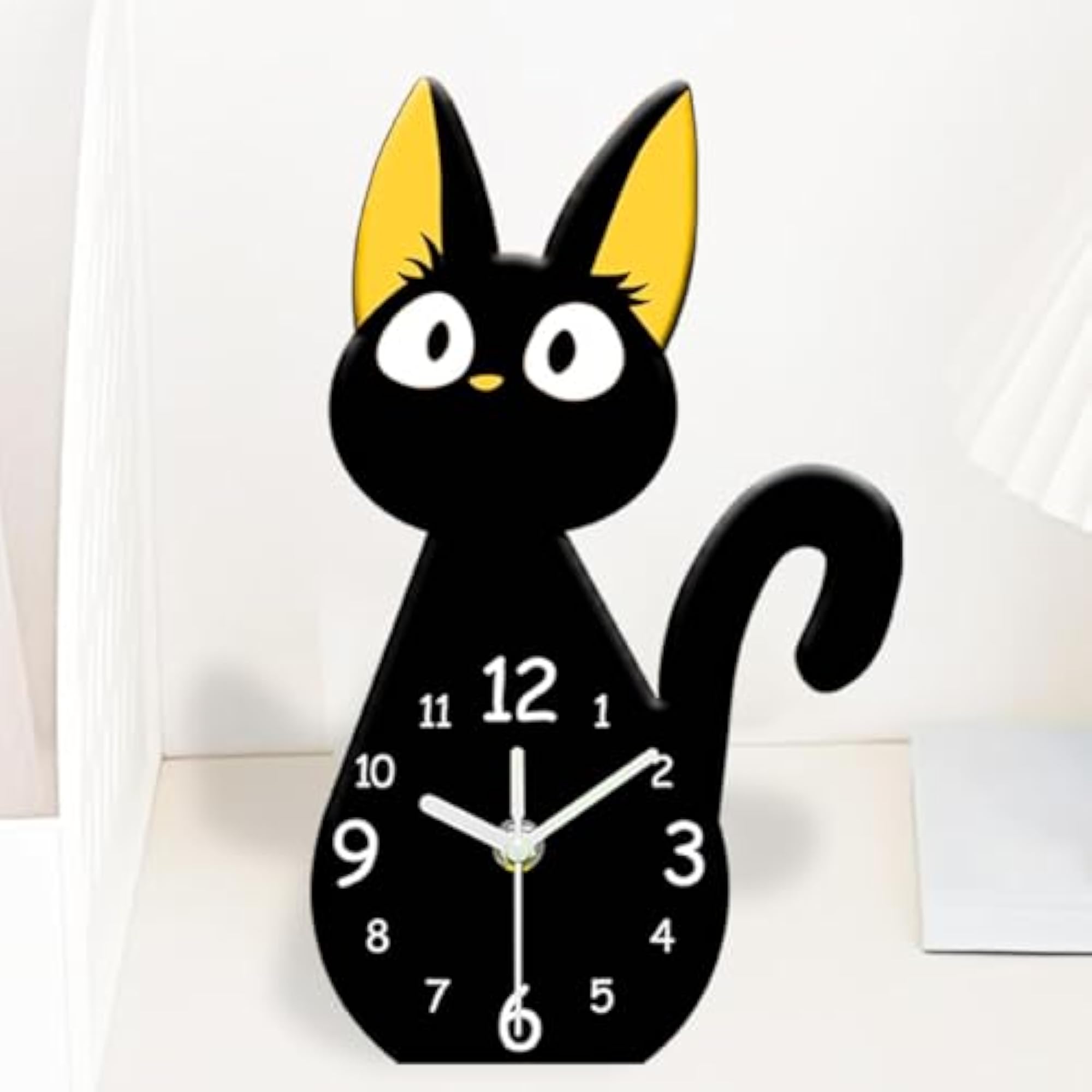 Cat Wall Clock with Arabic Numerals