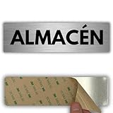 LEIASA | Señal Almacén - 5x18 cm - Grosor 0.8 mm - Aluminio - Rótulo de Área de Almacén - Signo Zona de Almacén - Señalización para Almacenes