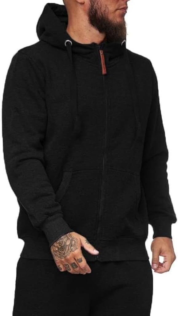 Men Lightweight Full Zip Hoodie Jacket Casual Sports Outdoor Pullover with Zippered And Pockets