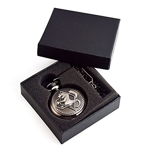 Boshiya Fullmetal Alchemist Pocket Watch With Chain Vintage Bronze Quartz Pocket Watch Cosplay Accessories Anime Merch Gift Box #TOP7