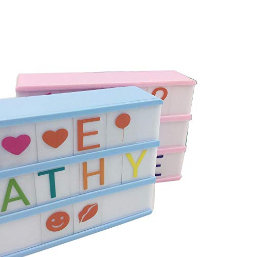 Letreiro Quadro Led Light Box Cinema A4 Colorido 96 Letras