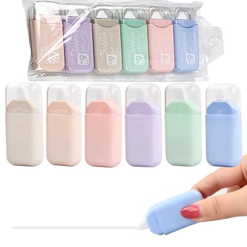 Jidyllic Korrekturroller Korrekturmaus,6 Pcs Mini Korrekturroller Korrekturmaus Klein Korrekturroller Aesthetic Mini Korrekturroller für Büro Heimbüro Oder Schule