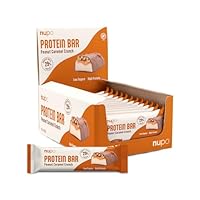 Nupo Proteinriegel Peanut Caramel Crunch | 13 g Protein pro Riegel | Wenig Zucker | Glutenfrei | 45 g x 12 Pack | Eiweißriegel