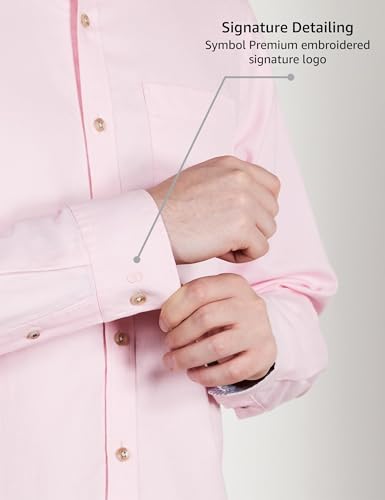 Image of Symbol Premium Men's Cotton Smart Casual Shirt (Regular Fit | Solid Oxford | All Day Fresh)