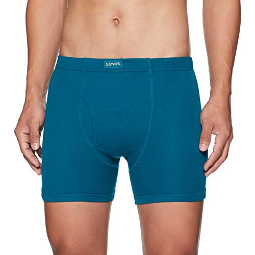 Image of Levi's 010 Classic Boxer Briefs for Men | 100% Pure Cotton | Breathable | Branded Inner Elastic | Anti-Roll Waistband | Supportive Gusset | Functional Fly | No Ride-Up Long Length Fit | Pack of 1