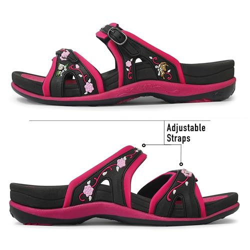 Image of Gold Pigeon Shoes SIGNATURE Comfort Walking Slides Sandals for Women | Arch Support, Waterproof, Non-Slip