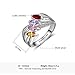 Lam Hub Fong Personalized Mothers Ring with 4 Smulated Birthstones Rings for Mother's Day Engravable Family Rings for 4 (6)